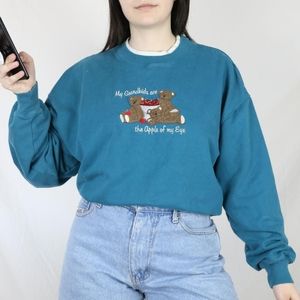 Vintage Teddy Crewneck 🍎 🧸